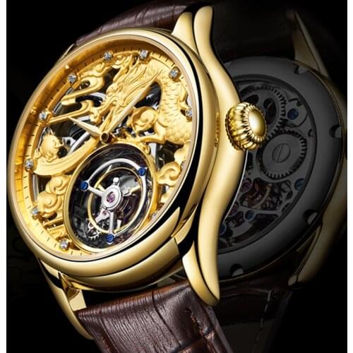 AESOP Original Tourbillon Mechanical Wrist Watches For Men Skeleton Movement Male Sapphire Luxury Brand Waterproof Mens Watch