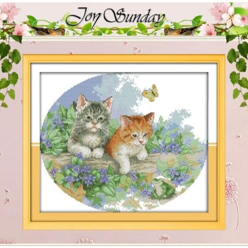 Naughty Kittens Counted Cross Stitch 11CT 14CT Cross Stitch Set Wholesale Animals Cross-stitch Kits Embroidery Needlework