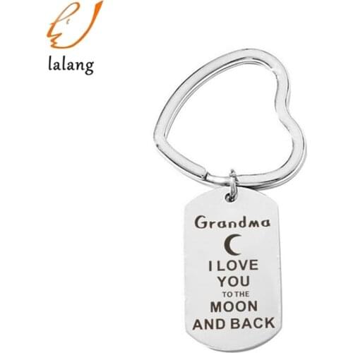 Forever In My Heart Family Member Jewelry Charm Keyring Dad Mom Grandma Grandpa Son Daughter Birthday Gift Fashion Keychain