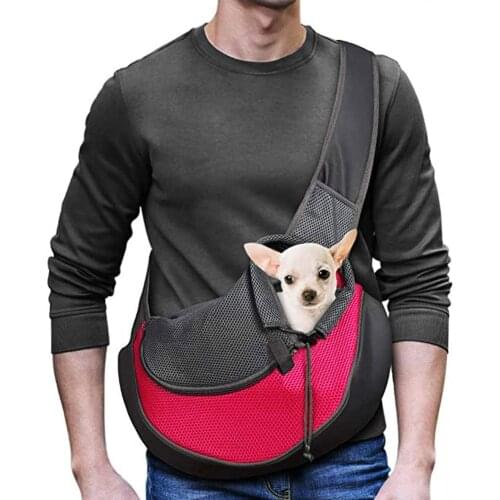 Sling Pet Carrier Reversible Mesh Travel Tote Shoulder Sling Bag for Dogs Cats Pet Travel Carrier Pouch for Pets 6.6-13.2lb