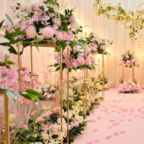 Customize 40cm artificial rose wedding table decor flower ball centerpieces backdrop decor party table floral road lead flower