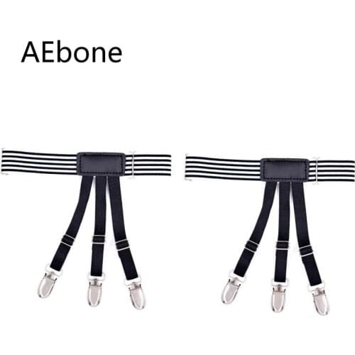 AEbone Suspensorio For Man 3 Clips Holder Shirt Garters For Men Nylon Suspenders For Shirt Sus22