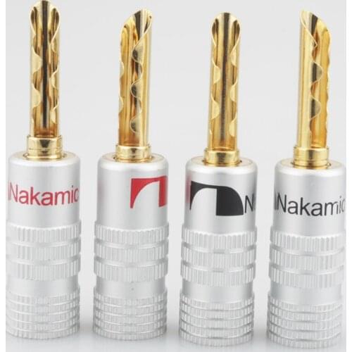 24K Gold Plated Nakamichi BFA Banana Plug Connector 14pieces per lot