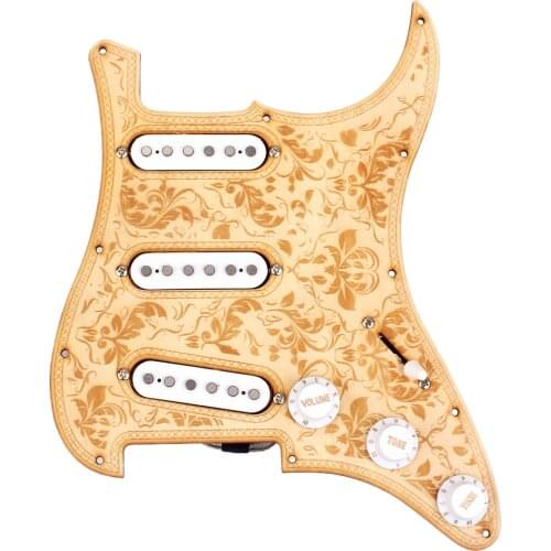 Prewired Loaded Guitar SSS Pickguard Pickguard + 3 Piece Neck / Middle / Bridge Pickup Set For ST Electric Guitar Accessories