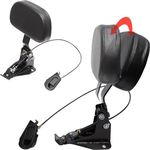 Adjustable Driver Backrest + Mounting Kit For Harley 2009-20 Touring Glides