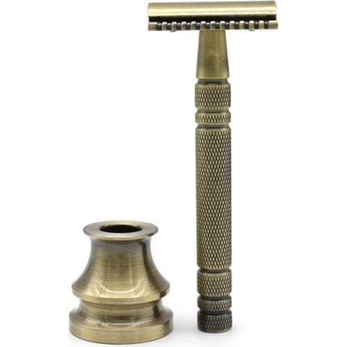 Luxurious Razor Butterfly Open Adjustable Safety Classic for Superb Mens Shaving Razor Barber Shaver with Base