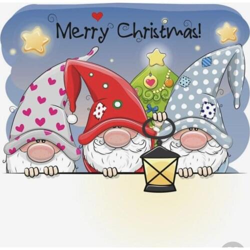 10x8 christmas three gnomes light transparent Clear Stamps Silicone Seals for DIY scrapbooking photo album Card Making