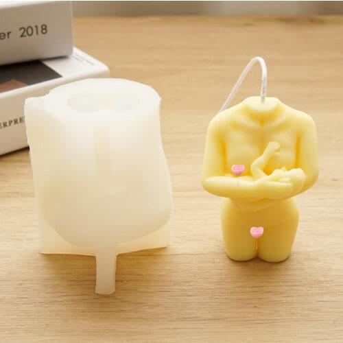 DIY Silicone Candle Mold 3D Character Body Parts Modeling Candle Mold Butt/Upper Body/Lower Body Shape Silicone Mold Soap Mold
