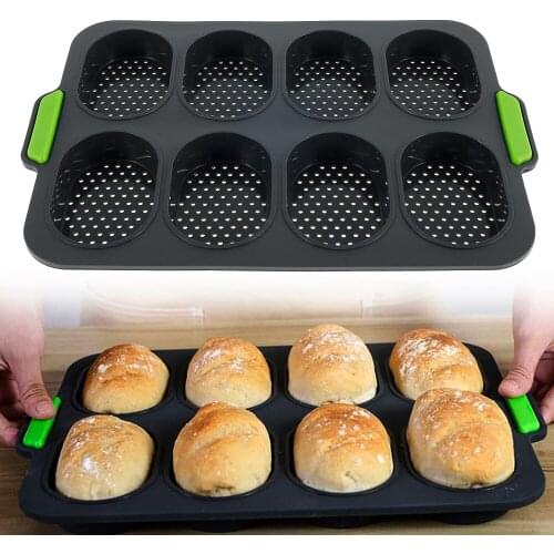 8 Cavity Silicone Cake Mold DIY Baking Pastry Scone Pans Tools Cake Mould Oven Bread Bakeware Cake Mould