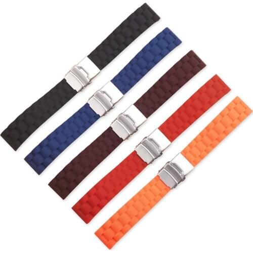 18mm 20mm 22mm 24mm Quick Release Waterproof Sports Silicone Watchband Soft Smartwatch Easyfit Wrist Band Straps
