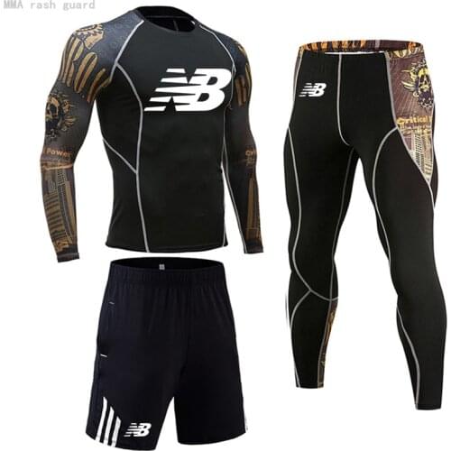 Mens Clothing Winter First Layer Thermal Set Compression Underwear Jogging Suits for Men Tracksuit Long Johns Rashgard Male MMA