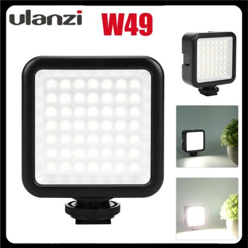 Ulanzi W49 Mini Camera LED Video Light Cold Shoe 6000K for DSLR Night Photographic Fill Lighting for Nikon Canon Sony
