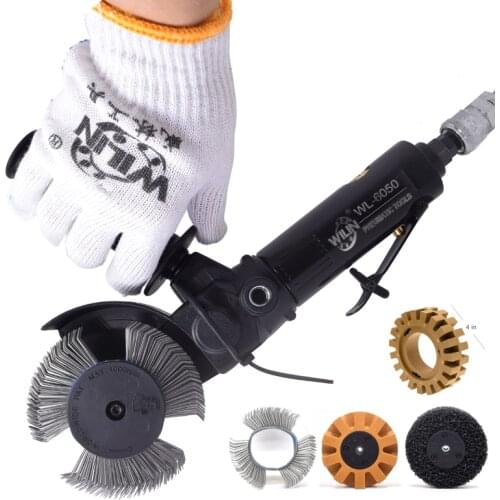 WL-6050 Pneumatic Tool Wheel Rubber Air Tools Car Rust Remove Tools Derusting Glue Removal Tool Wire Utility Surface Blaster