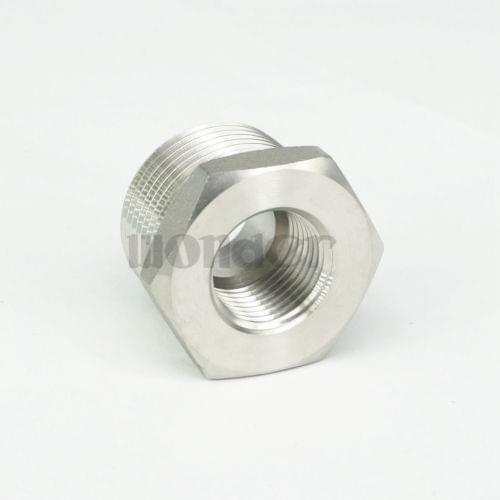 1" NPT x 1/2" NPT Female 304 Stainless Steel Reducing Bush Forged Pipe Fitting 3000 PSI Water Gas Oil