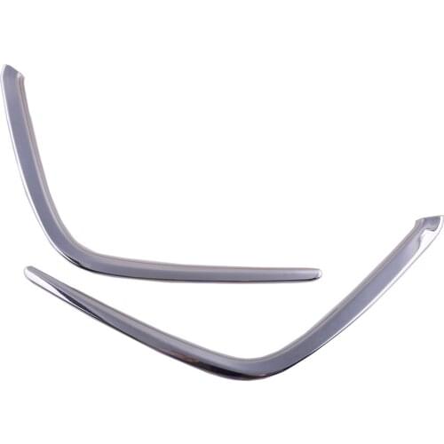 1 Pair Silver Car ABS Chrome Front Fog Trim Bumper Light Cover Protector Fit for Ford Edge 2014 2013 2012 2011