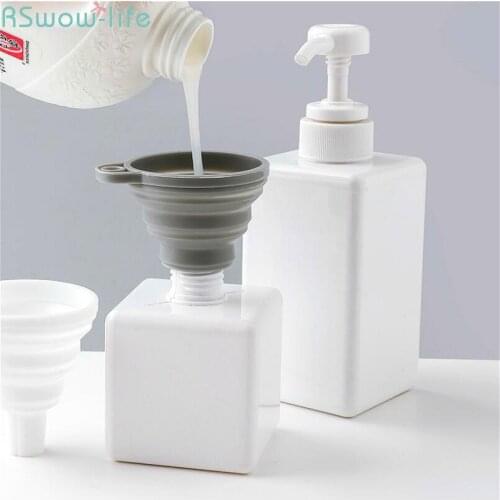 2PCS Flexible Foldable Silica Gel Funnel Kitchen Appliances Household Large Caliber Oil Milk Kettle Funnel Kitchen Appliances