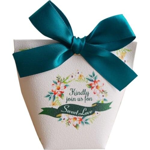 20pcs Green forest Candy Cartoon Boxes Wedding favors Portable Gift Box Party Favor Decoration Baby Shower Bags Party Supplies