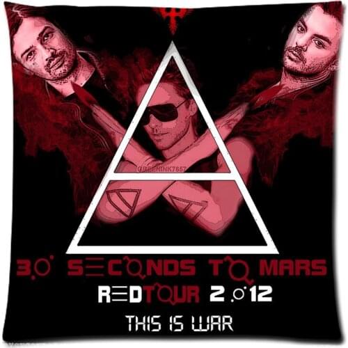 30 Seconds To Mars Decorative Cushion Cover Cotton Linen Sofa Throw Pillow Case 2016 Custom Cojines 18"X18"