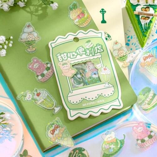 30 Pcs Sweet Convenience Store Decorative PVC Stickers Scrapbooking Diy Label Diary Stationery Album Journal Planner Cake Stick