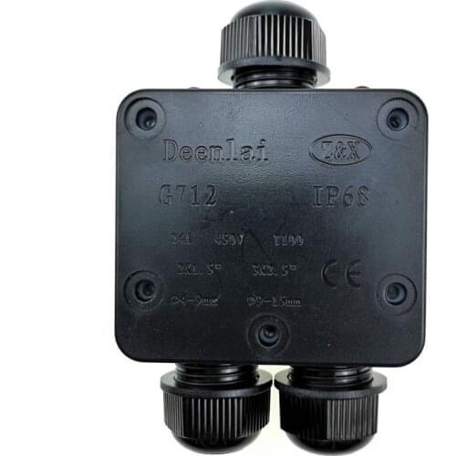 4-15mm Waterproof Junction Box Terminal 3 Port Underground Cable Protection Building Connectors IP68 For Street Lawn Flood Light