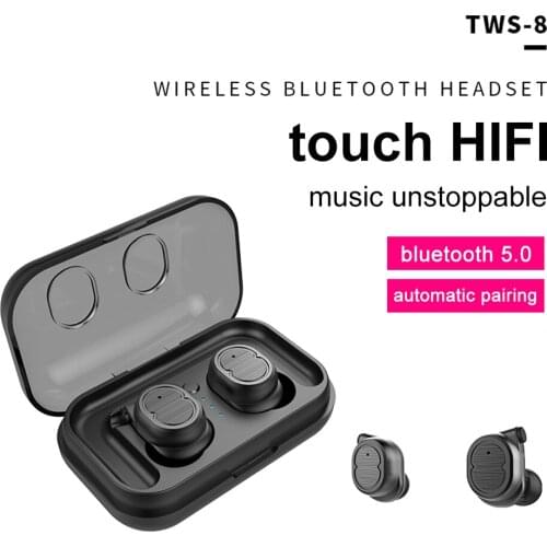 Wireless Earbuds Bluetooth Bluetooth 5.0 Music Earbuds Waterproof Sports Portable Compact Bluetooth Earbuds Touch Control Comes