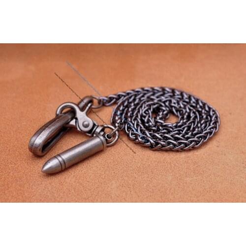 30" Basic Strong Twisted Antique Bullet Biker Trucker Keychain Keyring Jean Wallet Chain
