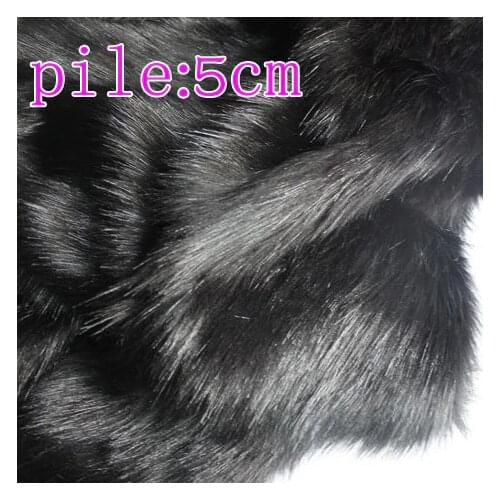 Black Solid Shaggy Faux Fur Fabric (long Pile fur) Costumes Cosplay Cloth Fur Coat 36"x60" Sold By The Yard Free Shipping