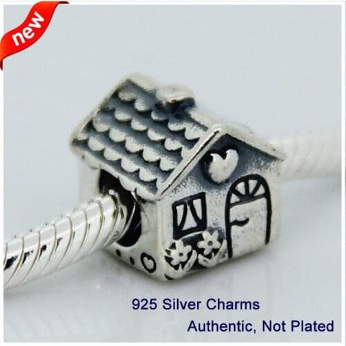 CKK Sweet Home Charms 925 Sterling Silver Beads Original Jewelry DIY Making Fits For Bracelets & Bangle