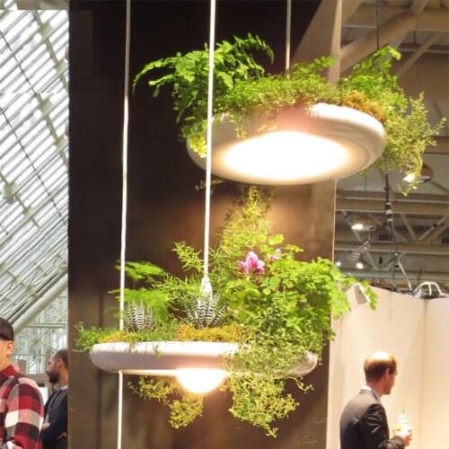 Designer lamp aluminum art lamp flowerpot sky garden garden garden potted plant restaurant coffee shop Chandelier