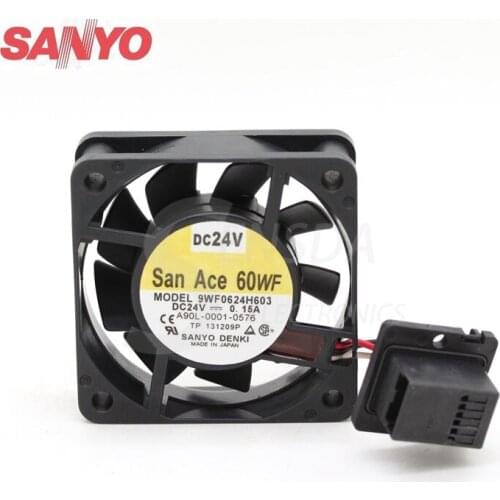 For Sanyo 9WF0624H603 6020 24V 0.15A A90L-0001-0576 For Waterproof cooling fan
