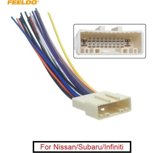 FEELDO 1PC Car 20Pin Audio Stereo Wiring Harness Adapter For Nissan/Subaru/Infiniti Install Aftermarket CD/DVD Stereo #CT2938