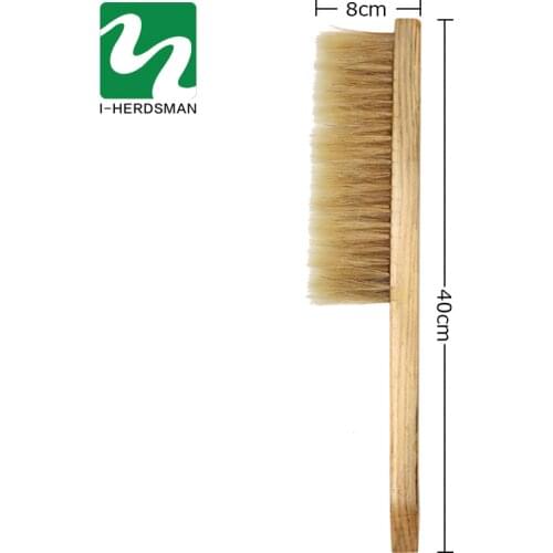 Free Shipping Rows Synthesis Mixed Hair Bee Brush for Cleaning Apiculture Beekeeping Equipment Tools Wood Handle