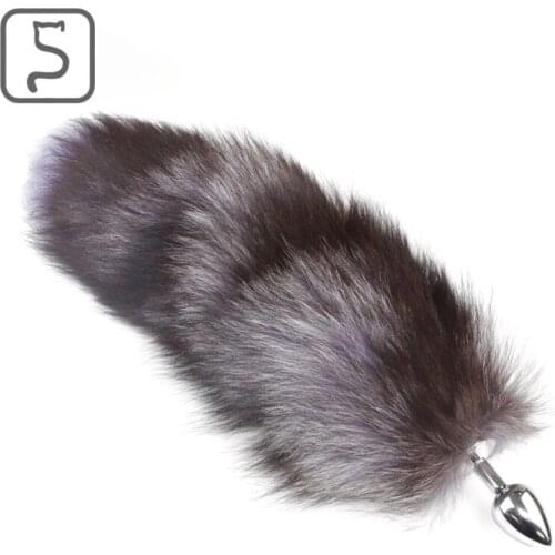 Couple Sex Product Chrome Steel Butt Plug Butt Fox Romantic Paste Special SM Fun Toys Adult Role-playing Game