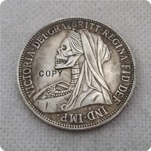 Hobo Creative 1893 Great Britain silver crown Queen Victoria veiled head copy coin