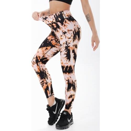 New arrival Women Leaf Print Leggings Workout For Running High Waist Sport Legging Mujer Stretch Fitness Pants Sportswear 2021