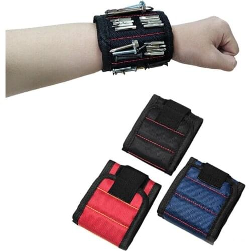 Magnetic Wristband Tools Kit with 10 Powerful Magnets for Holding Screws Nails Needles Screwdrivers for DIY Use