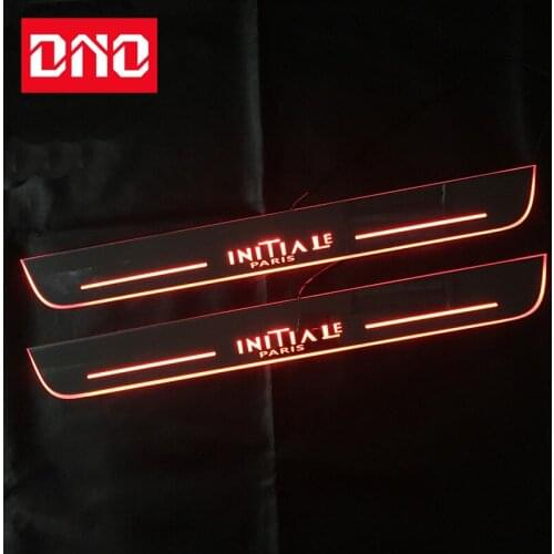 DNO Trim Pedal LED Car Light Door Sill Scuff Plate Pathway Dynamic Streamer Welcome Lamp For Renault Initiale Paris 2019 2020