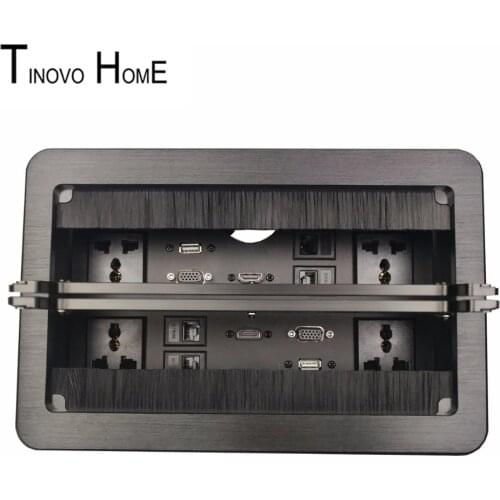 Desktop socket / aluminum alloy drawing panel / information box socket / double cover socket / USB VGA network information
