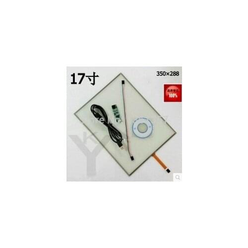 New 17 inch 4 wire resistive touch screen panel 350*288 free shipping