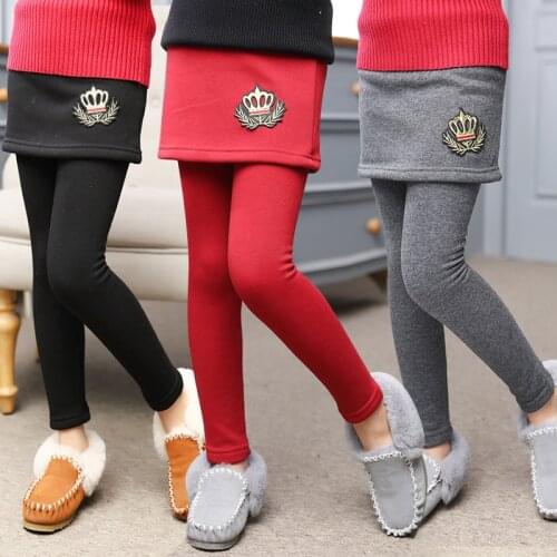 2020 New Winter Girl Legging Skirt Pant Baby Girl Winter Warm Plus Velvet Thickening Leggings Children Girls Bootcut for Girl
