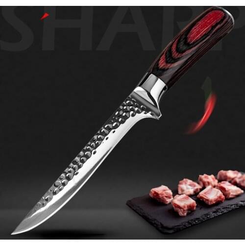 6" Inch Butcher Boning Knife Handmade Forged High Quality Stainless Steel Kitchen Chef Knife for Bone Meat Fish Fruit Vegetables