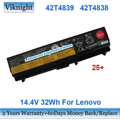 Genuine 14.4V 42T4839 42T4838 Laptop Battery For Lenovo IBM ThinkPad SL410 SL510 E40 E50 42T4709 42T4710 42T4712 32Wh 2.2Ah