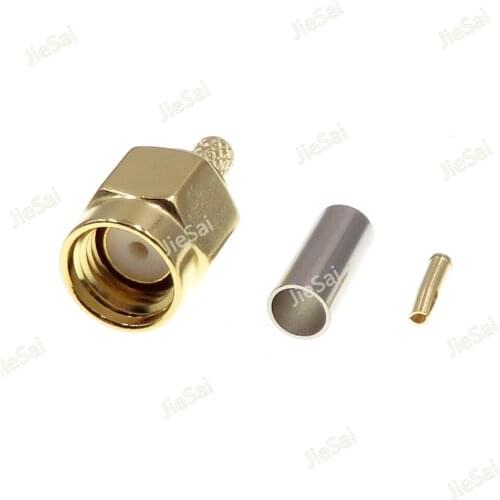 5pcs SMA RP-SMA Male Female For RG316 RG174 Cable RF Connector Adapter