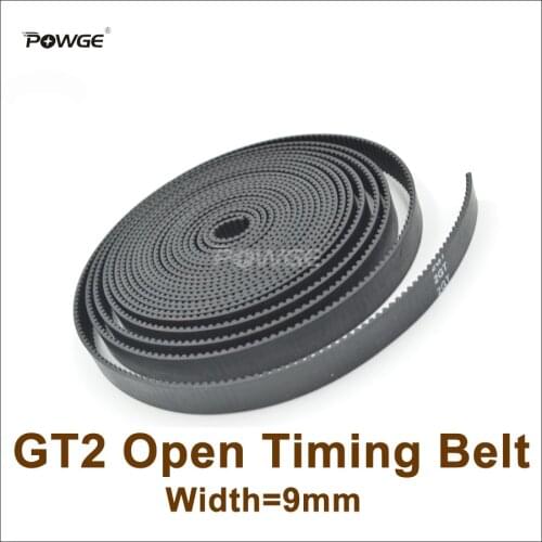 POWGE 5meters GT2 Timing Belt Width=9mm Fit GT2 Pulley GT2-9 Rubber 2GT 9 Open Timing Belt 3D Printer Accessory High Quanlity