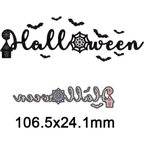 Happy Halloween Bat Letter Metal Cutting Dies Stencils for DIY Scrapbooking photo album Season Embossing DIY Paper Cards 2021new