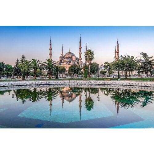 Blue mosque sultan ahmet istanbul city landscape Art Film Print Silk Poster Home Wall Decor 24x36inch