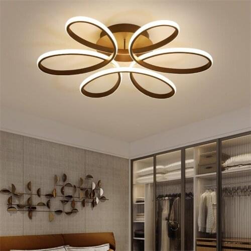 Modern Led Petal-shaped Chandelier Living room Bedroom Dining Study New European Indoor Lighting Decoration Ceiling Chandeliers