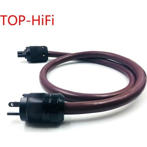 TOP-HiFi Rhodium plated US AC Power Cord Cable with firgure 8 C7 IEC Connector Power Cable for AMP/CD Amplifier Player