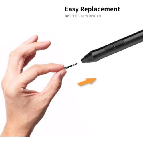 VEIKK P001/P002 10pcs Replacement Pen Nibs Battery free Stylus Wear-resistant Pen Nib for VEIKK S640 A30 Graphics Tablets