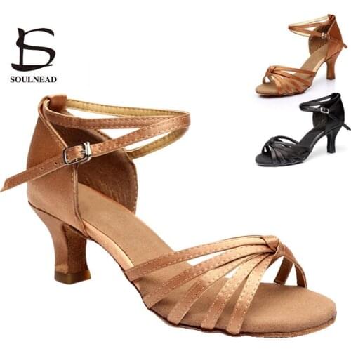 Womans Salsa Dance Shoes Professional Latin Ballroom Dance Shoes For Girls Heels 5cm/7cm Soft Bottom Ladies Tango Samba Shoe